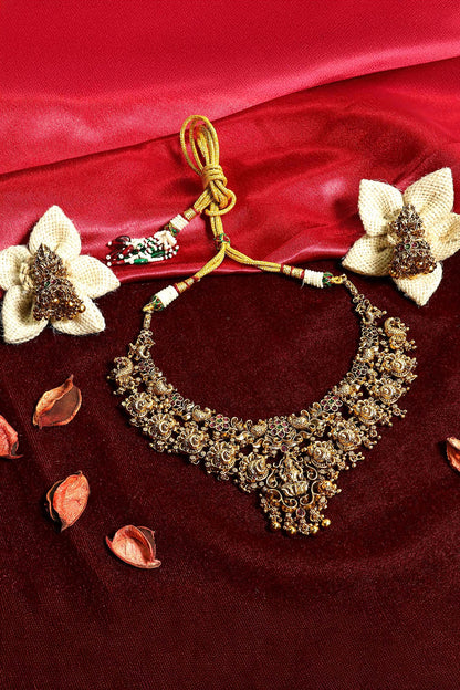 Floral Motif Necklace Set 