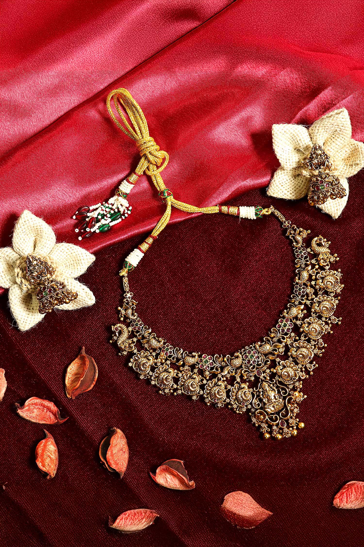 Floral Motif Necklace Set 