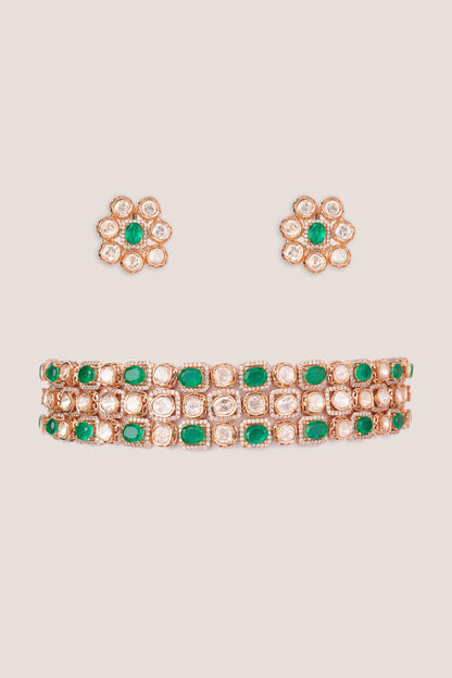 Two Tone Kundan Choker Set 