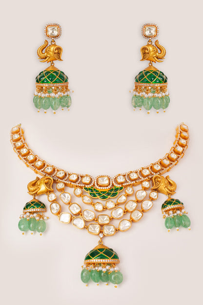 Moissanite Embellished Necklace Set 