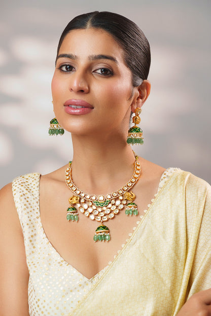 Moissanite Embellished Necklace Set 