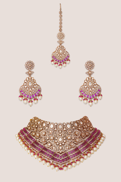 Polki Embellished Necklace Set 