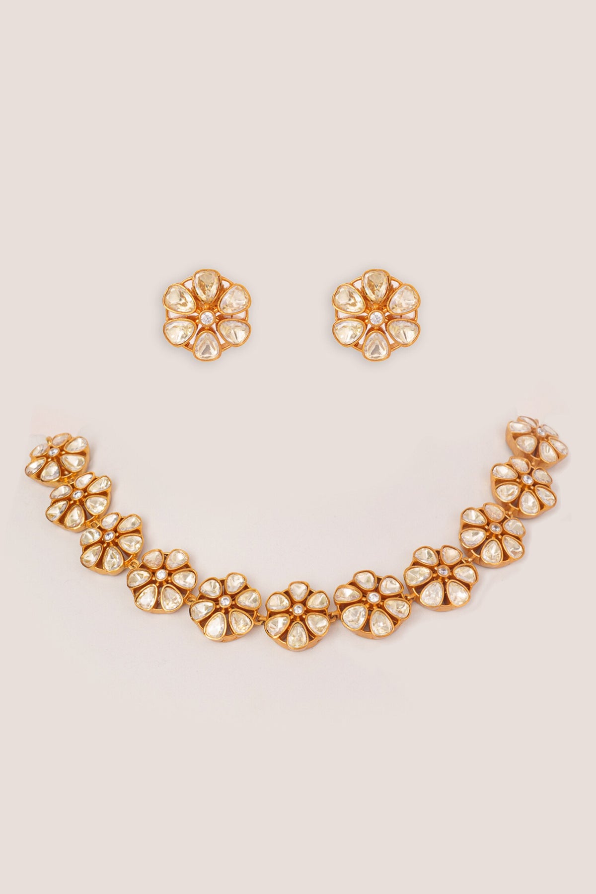 Moissanite Embellished Necklace Set 