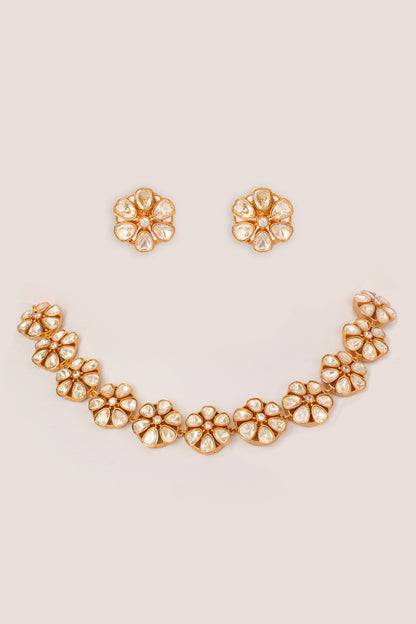 Moissanite Embellished Necklace Set 