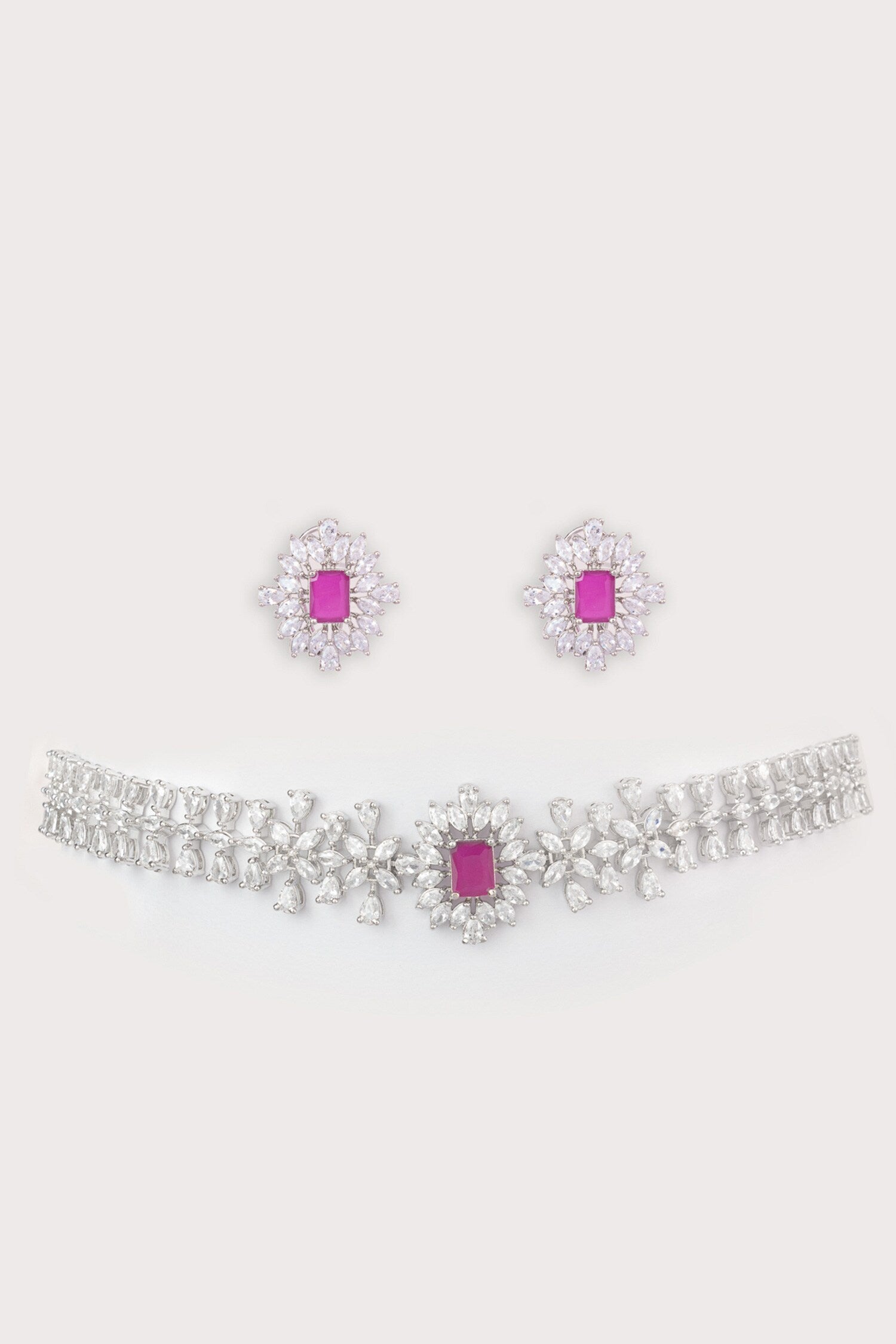 Diamond Embellished Choker Set 