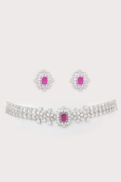 Diamond Embellished Choker Set 