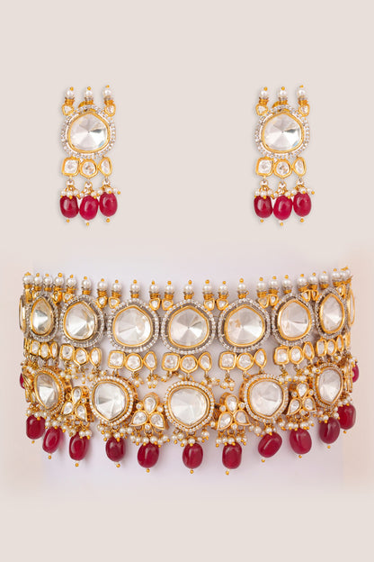 Kundan & Polki Embellished Choker Set 