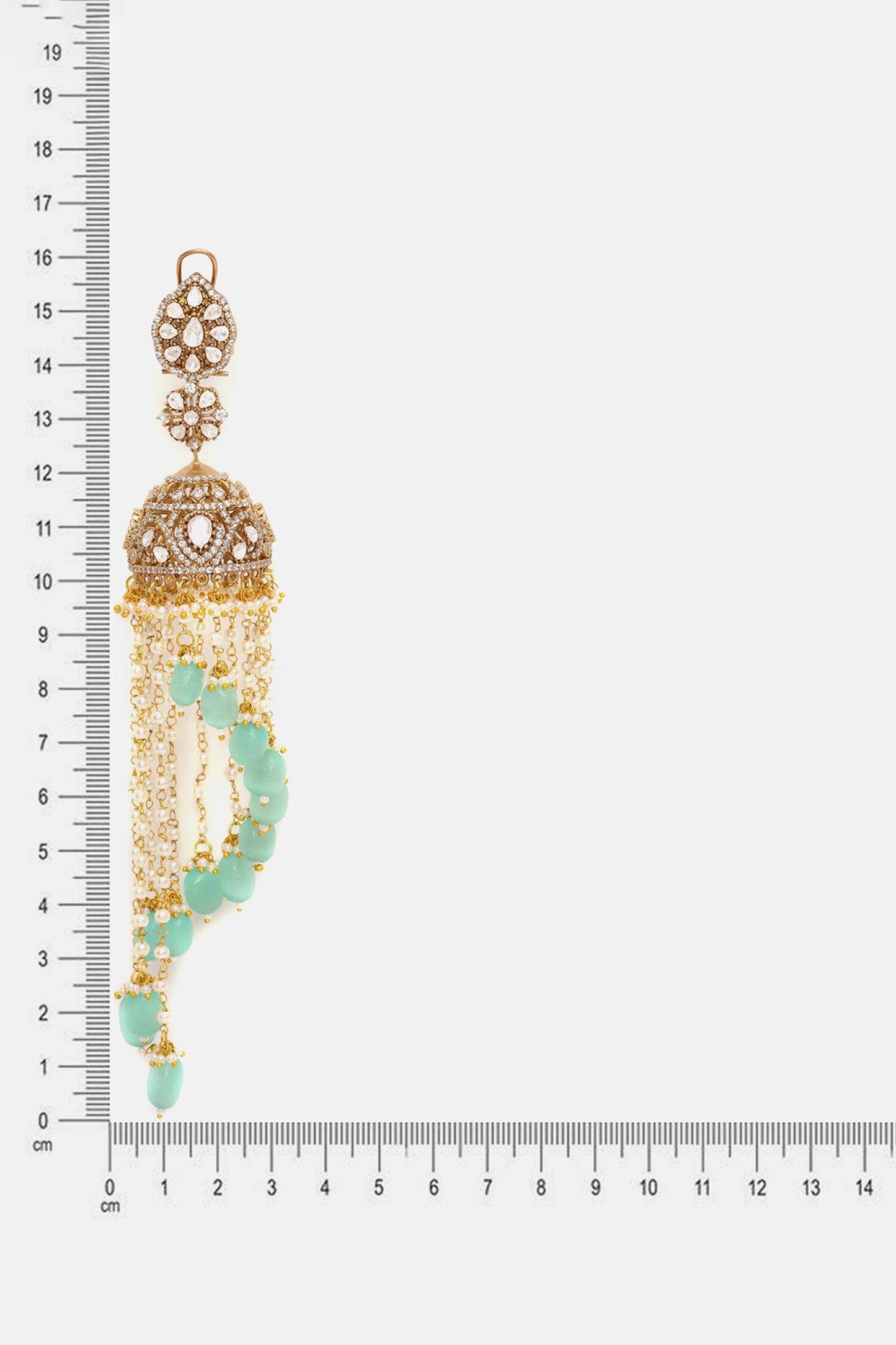 Diamond & Stone Jhumka Earrings 