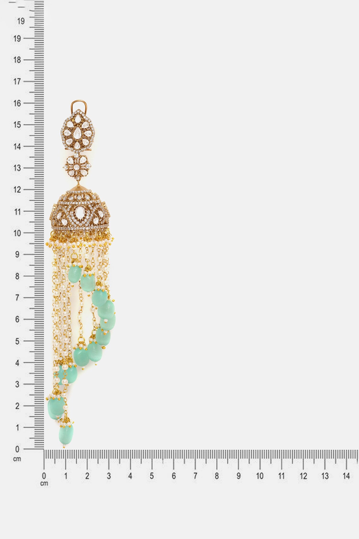 Diamond & Stone Jhumka Earrings 