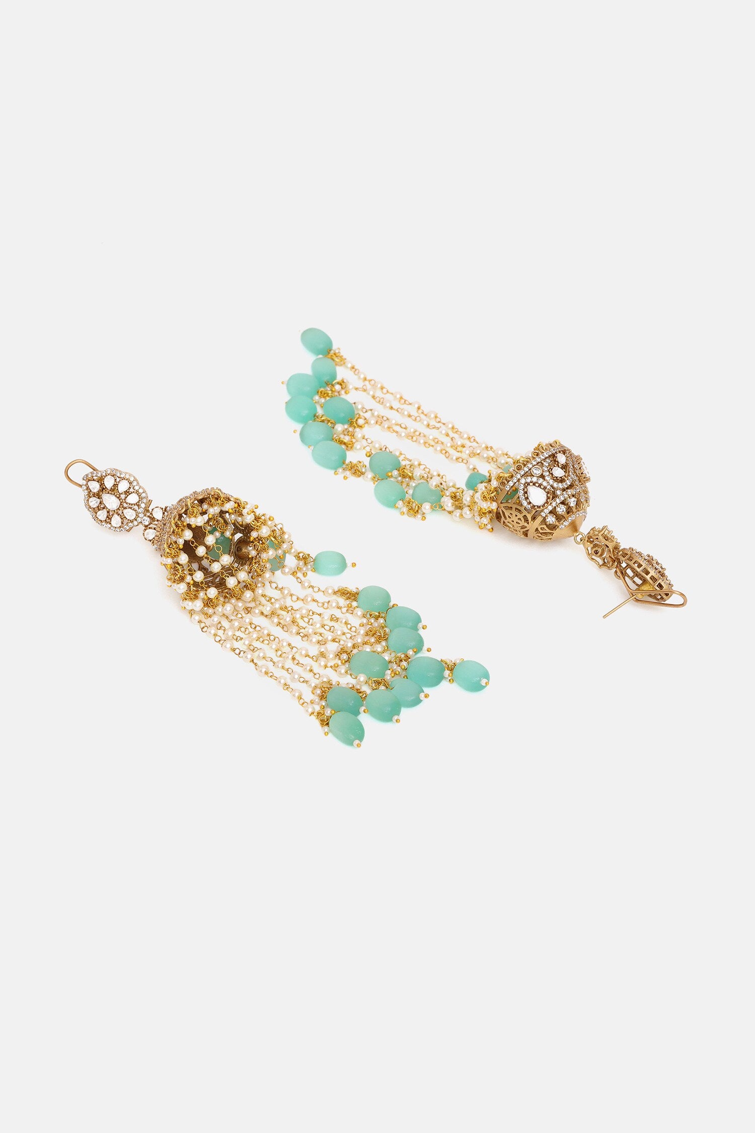 Diamond & Stone Jhumka Earrings 