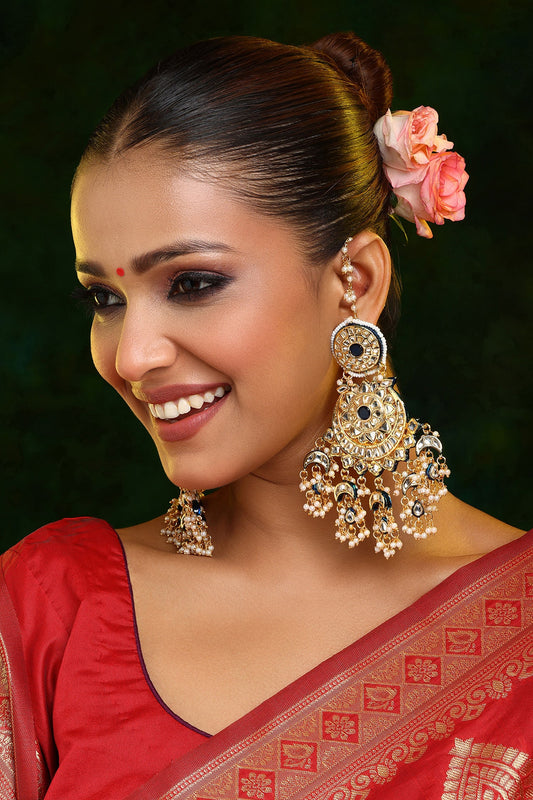 Kundan Chand Earrings  