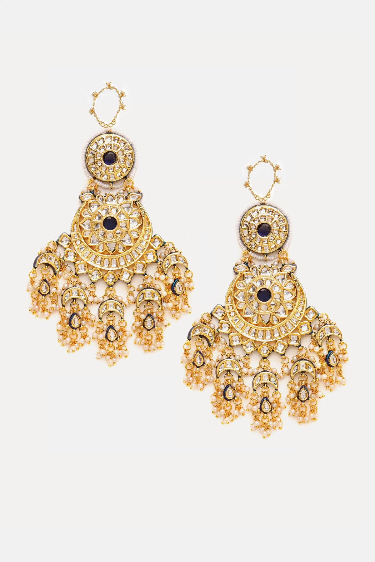 Kundan Chand Earrings  