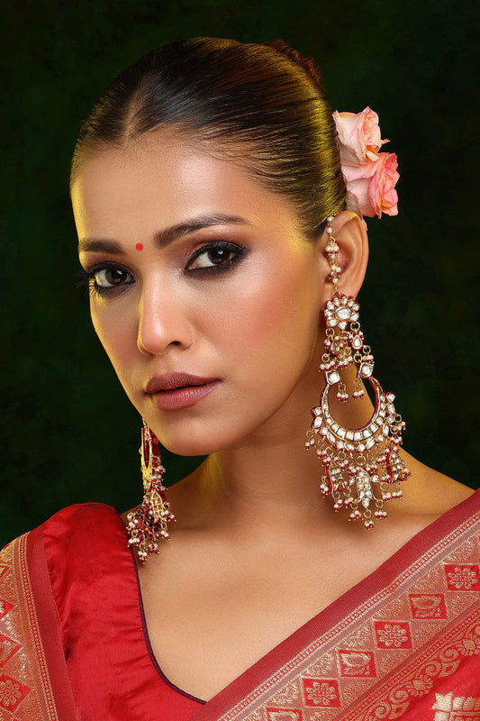 Kundan Chand Earrings  