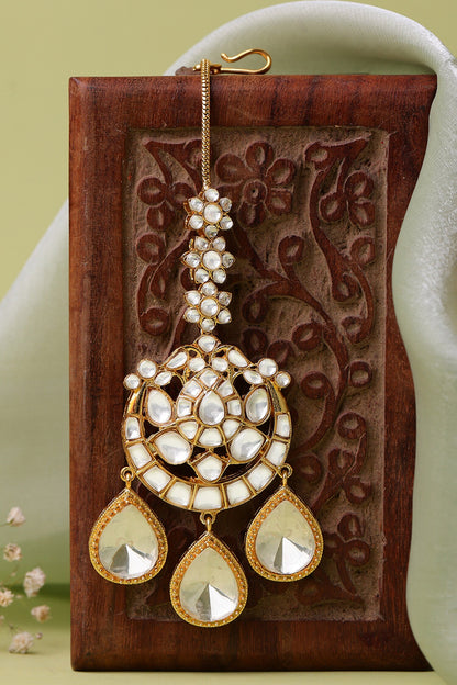 Kundan Drops Chand Maangtikka 