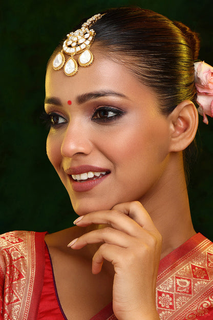 Kundan Drops Chand Maangtikka 