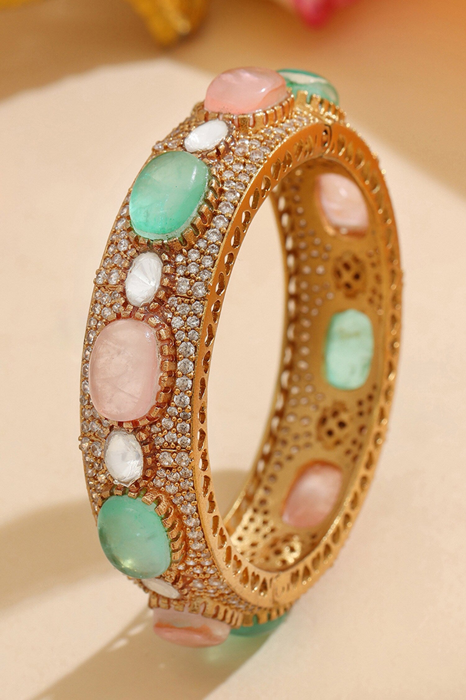 Multi Kundan Studded Bracelet 