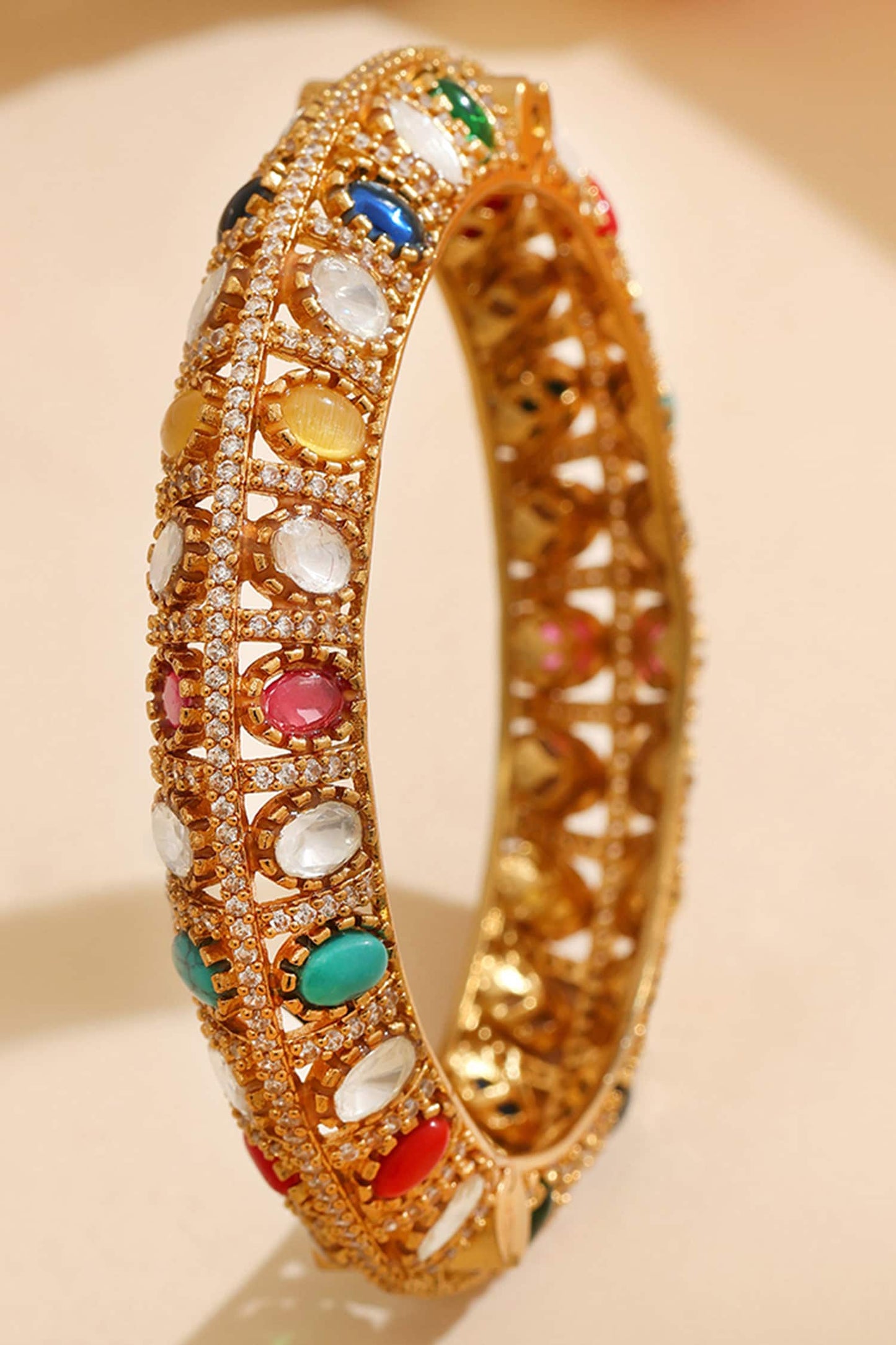 Multi Kundan Studded Bracelet 