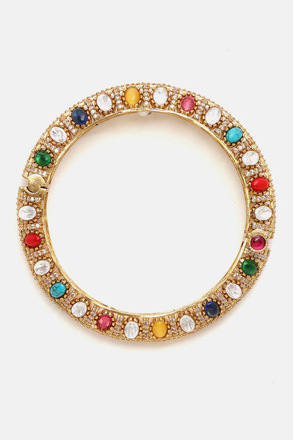 Multi Kundan Studded Bracelet 