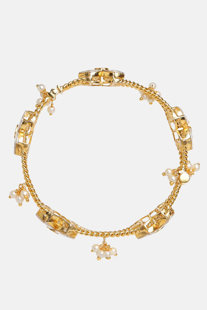 Floral Kundan Bracelet 