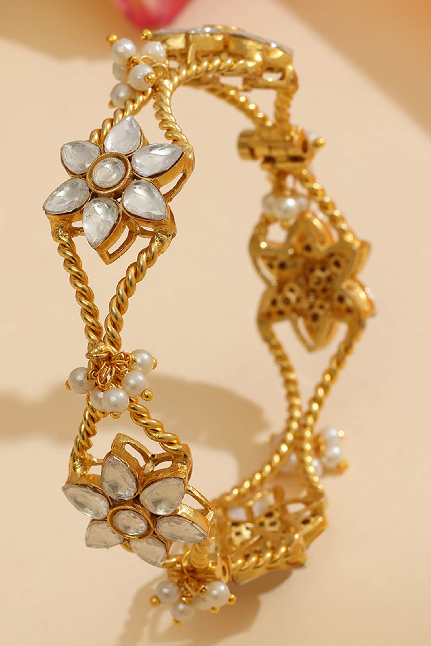 Floral Kundan Bracelet 