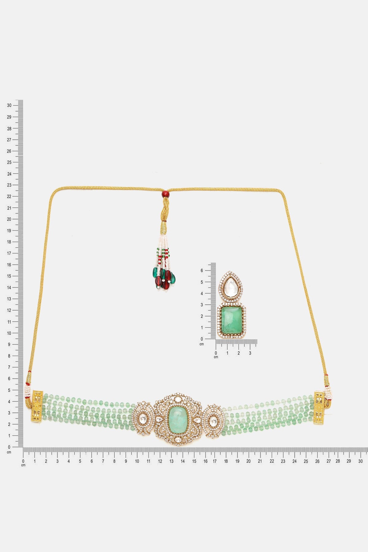 Stone & Moissanite Studded Necklace Set 