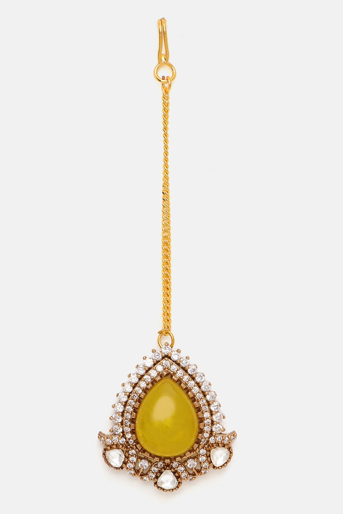 Stone & Moissanite Embellished Necklace Set 