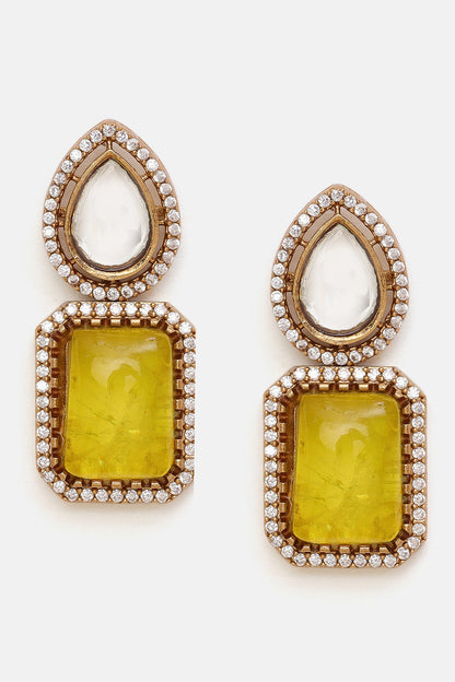 Stone & Moissanite Embellished Necklace Set 