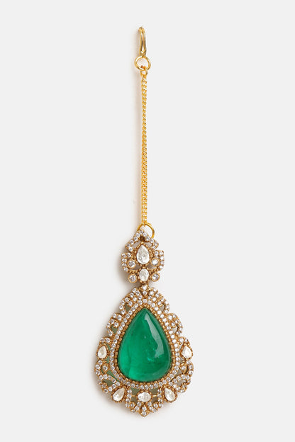 Stonework Kundan Embellished Necklace Set 