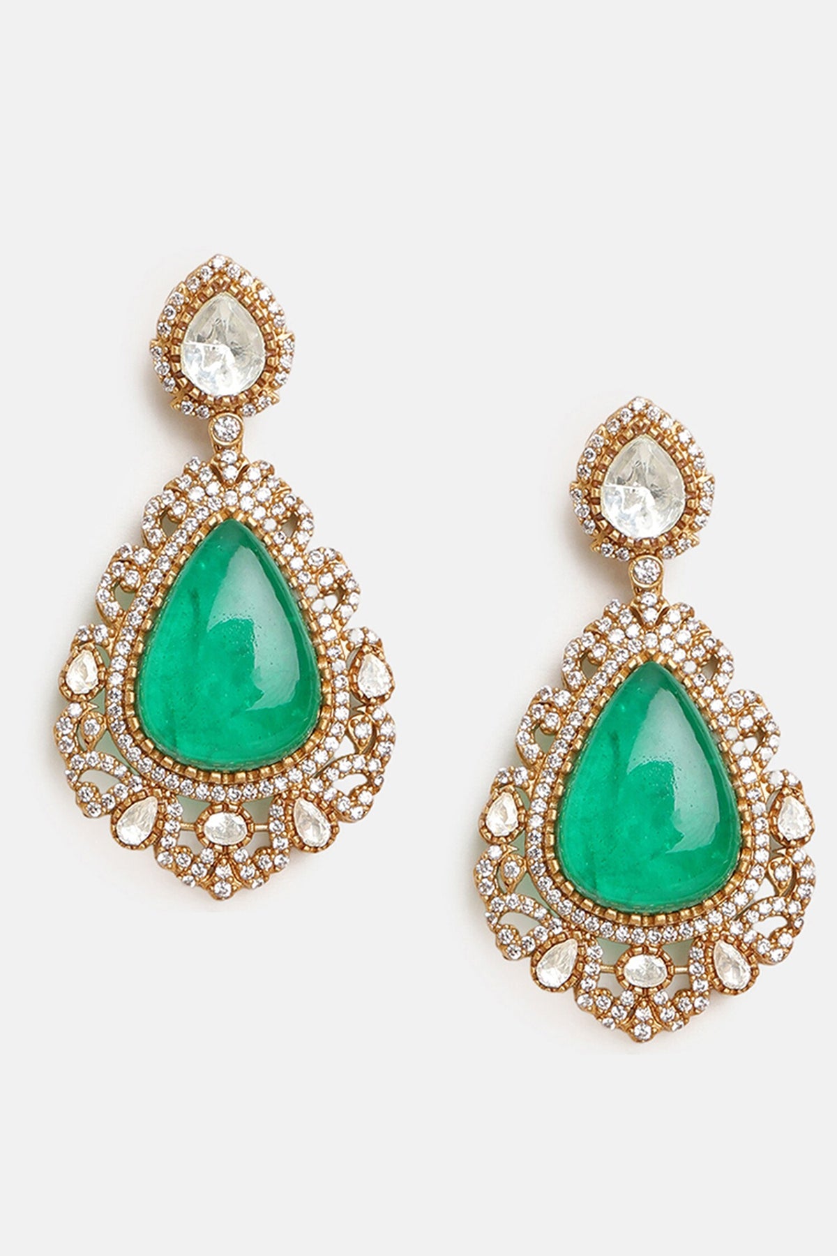 Stonework Kundan Embellished Necklace Set 
