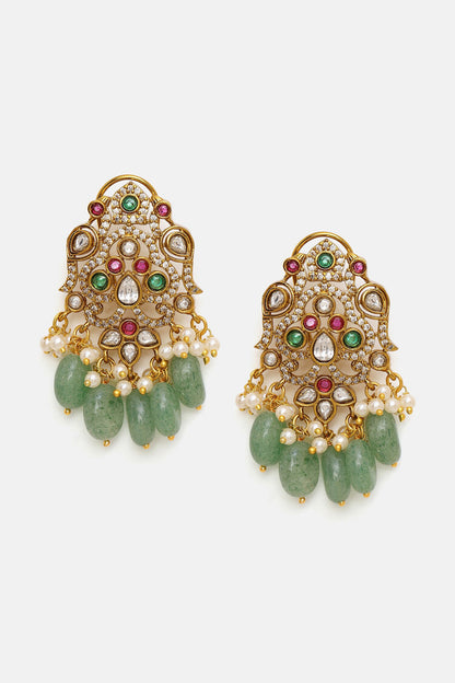 Long Kundan Heavy Maharani Necklace Set 