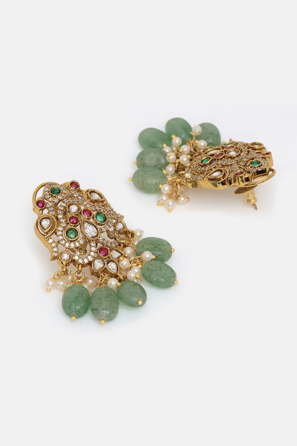 Long Kundan Heavy Maharani Necklace Set 