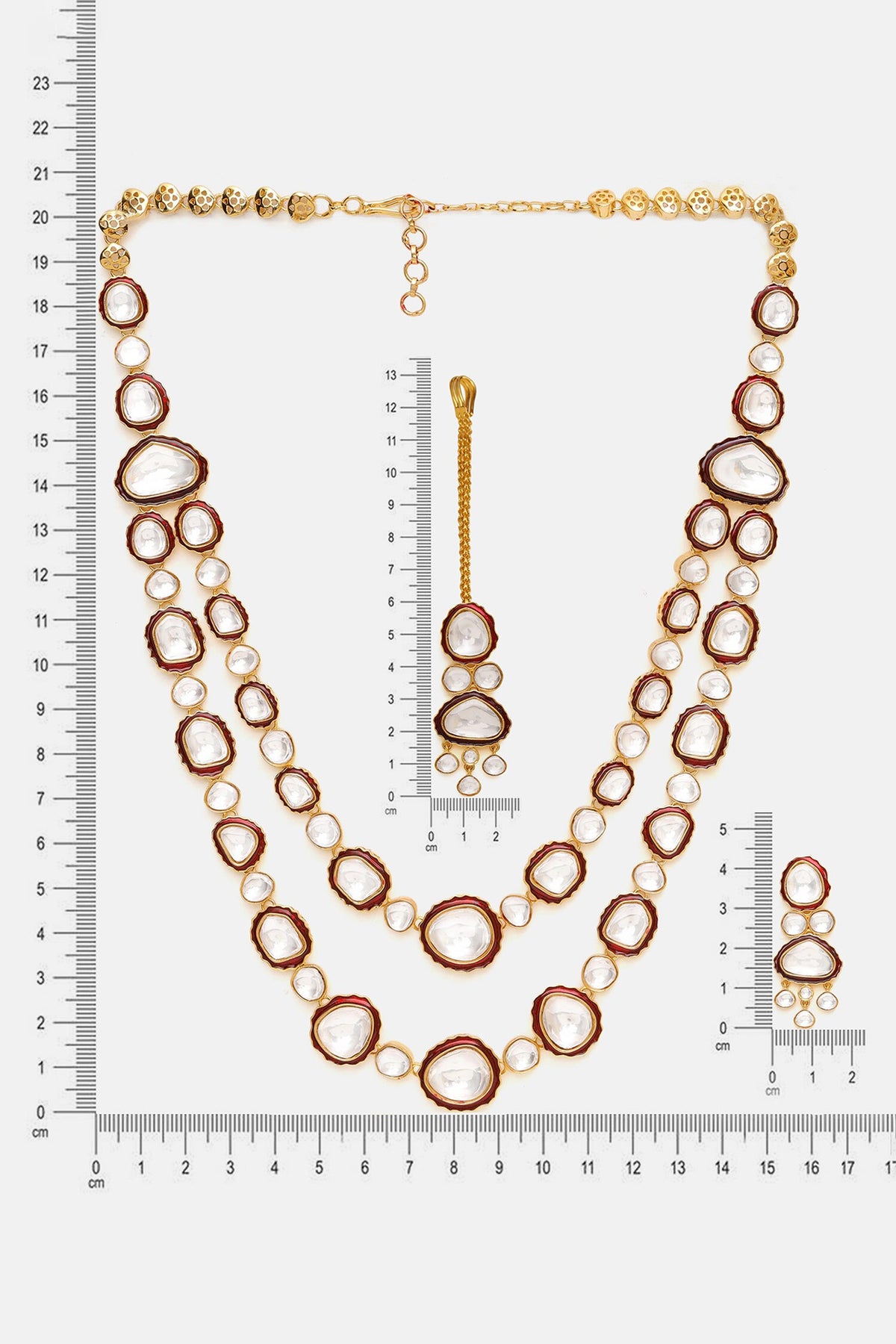 Meenakari Kundan Layered Necklace Set 