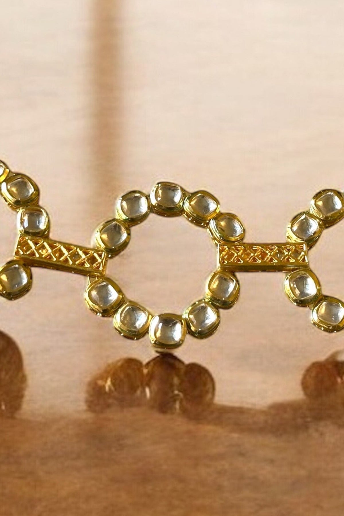 Gold Mirror Orbit Necklace Set 