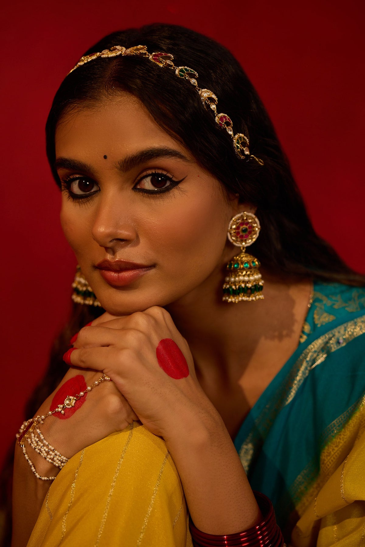 Kundan Jhumkas 