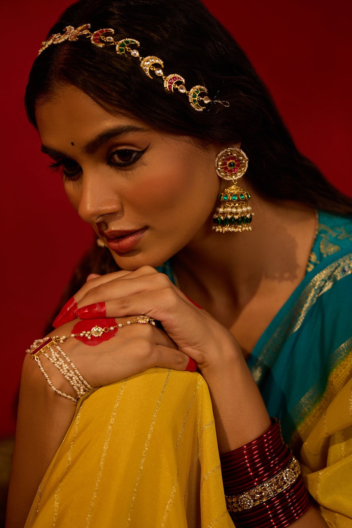 Kundan Jhumkas 