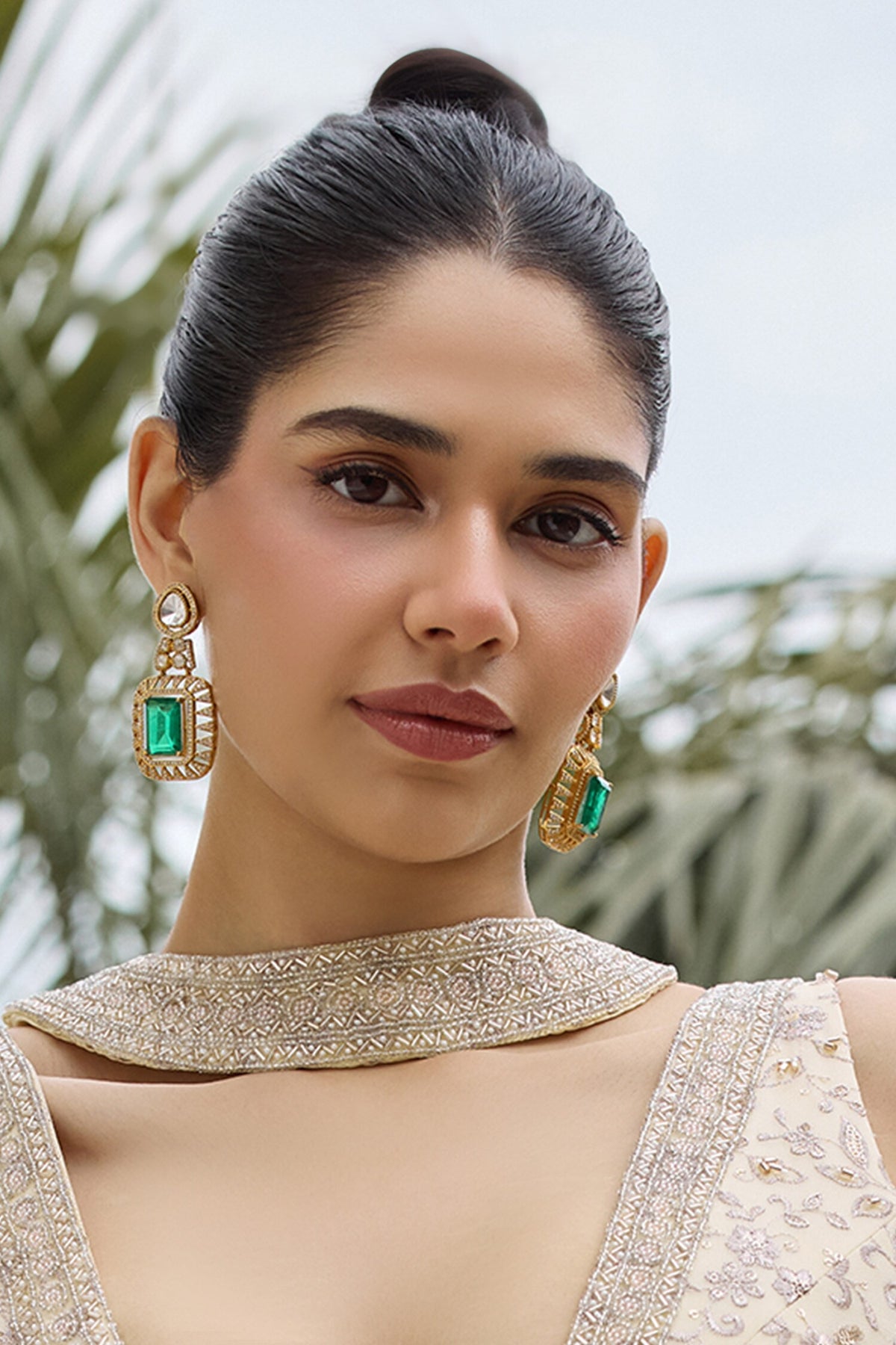 Meher Elan Polki & Doublet Emerald Choker Set 