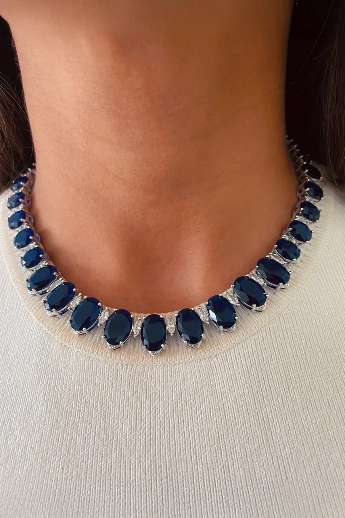 Sapphire Necklace Set 