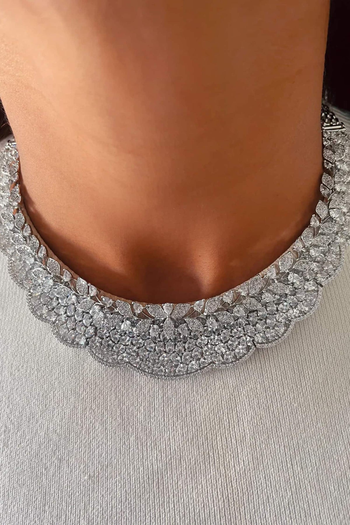 Imitation Diamond Necklace Set 