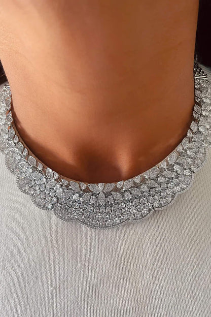 Imitation Diamond Necklace Set 