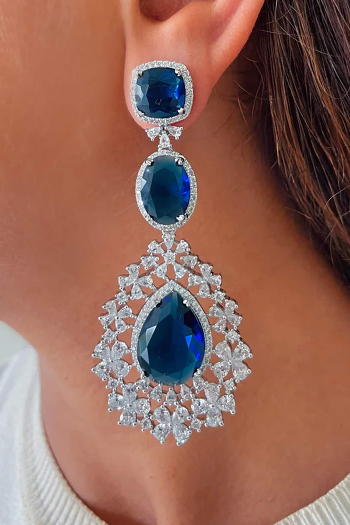 Kareena Imitation Diamond Necklace Set 