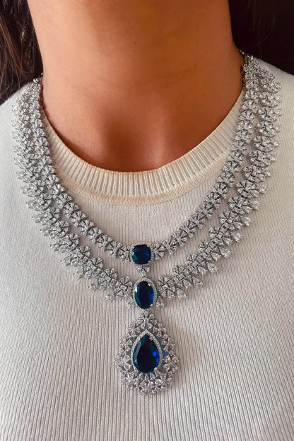 Kareena Imitation Diamond Necklace Set 