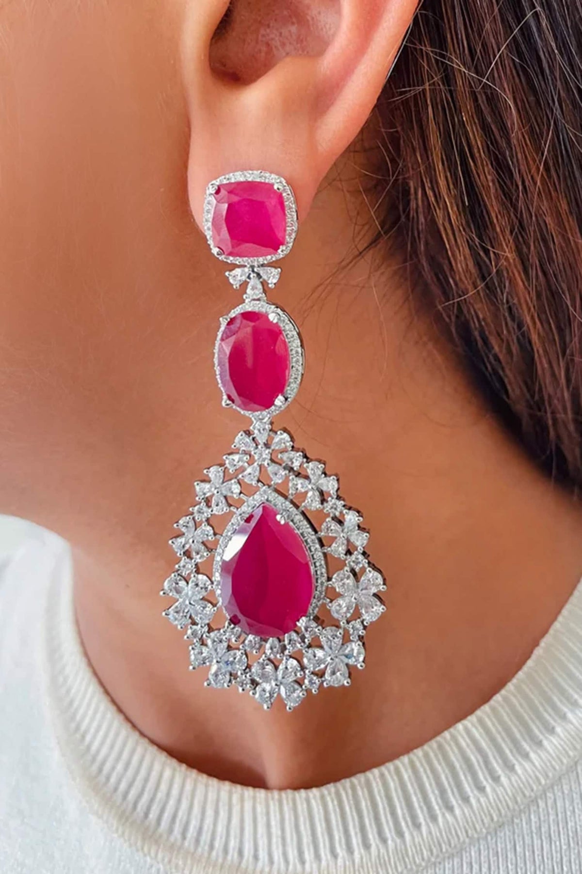 Kareena Imitation Diamond Necklace Set 