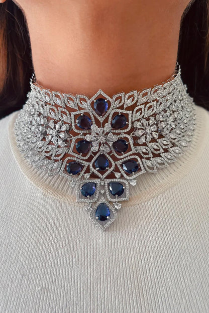 Aaradhya Marquise Imitation Diamond Choker Set 