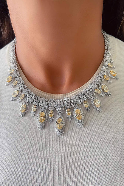 Alisha Sunshine Imitation Diamond Choker Set 