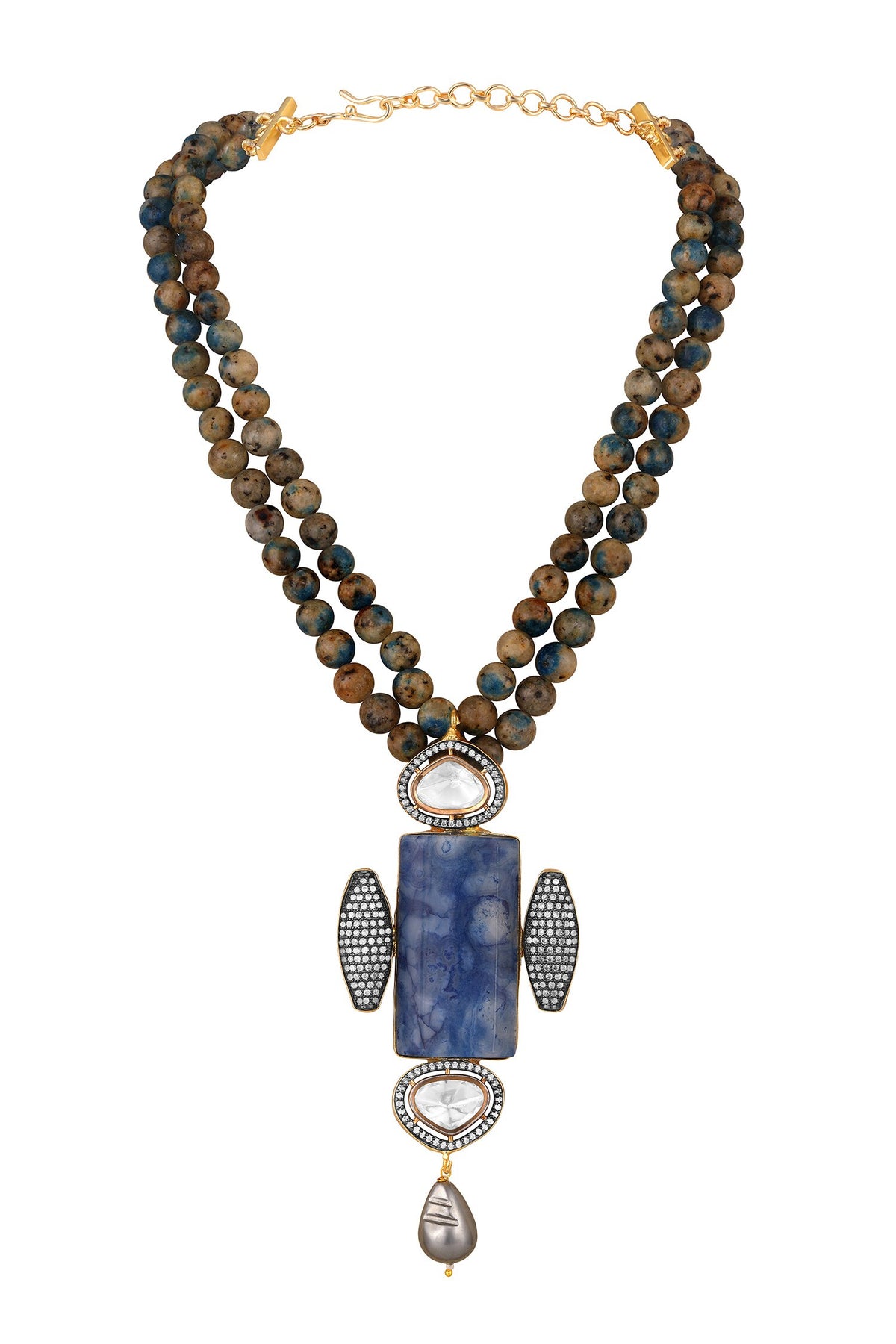 Kundan Embellished Necklace Set 