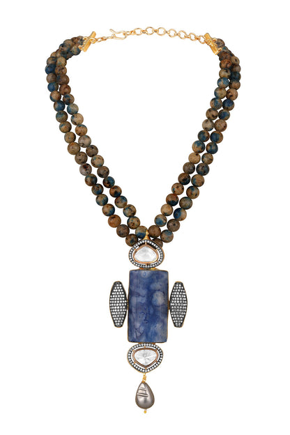 Kundan Embellished Necklace Set 