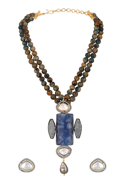 Kundan Embellished Necklace Set 