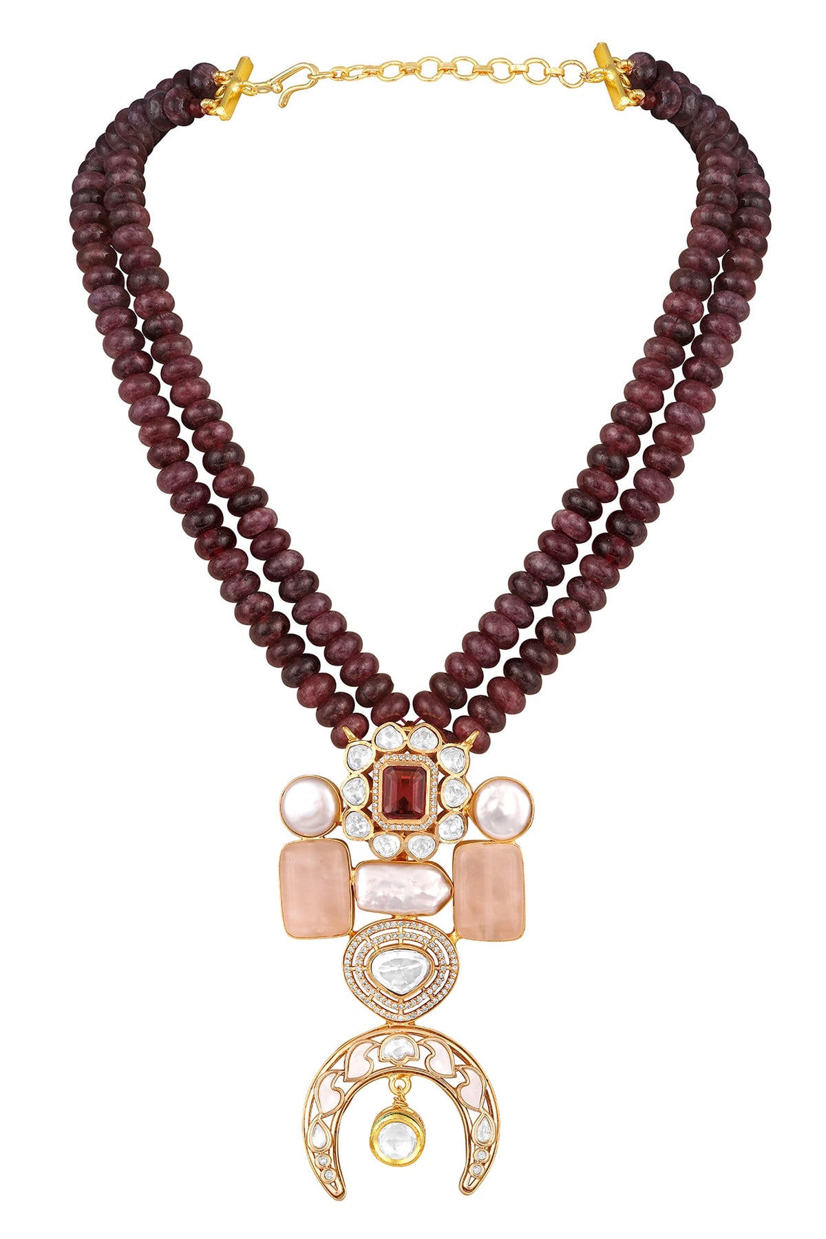 Jasper Pearl Beaded Necklace & Earring Set 