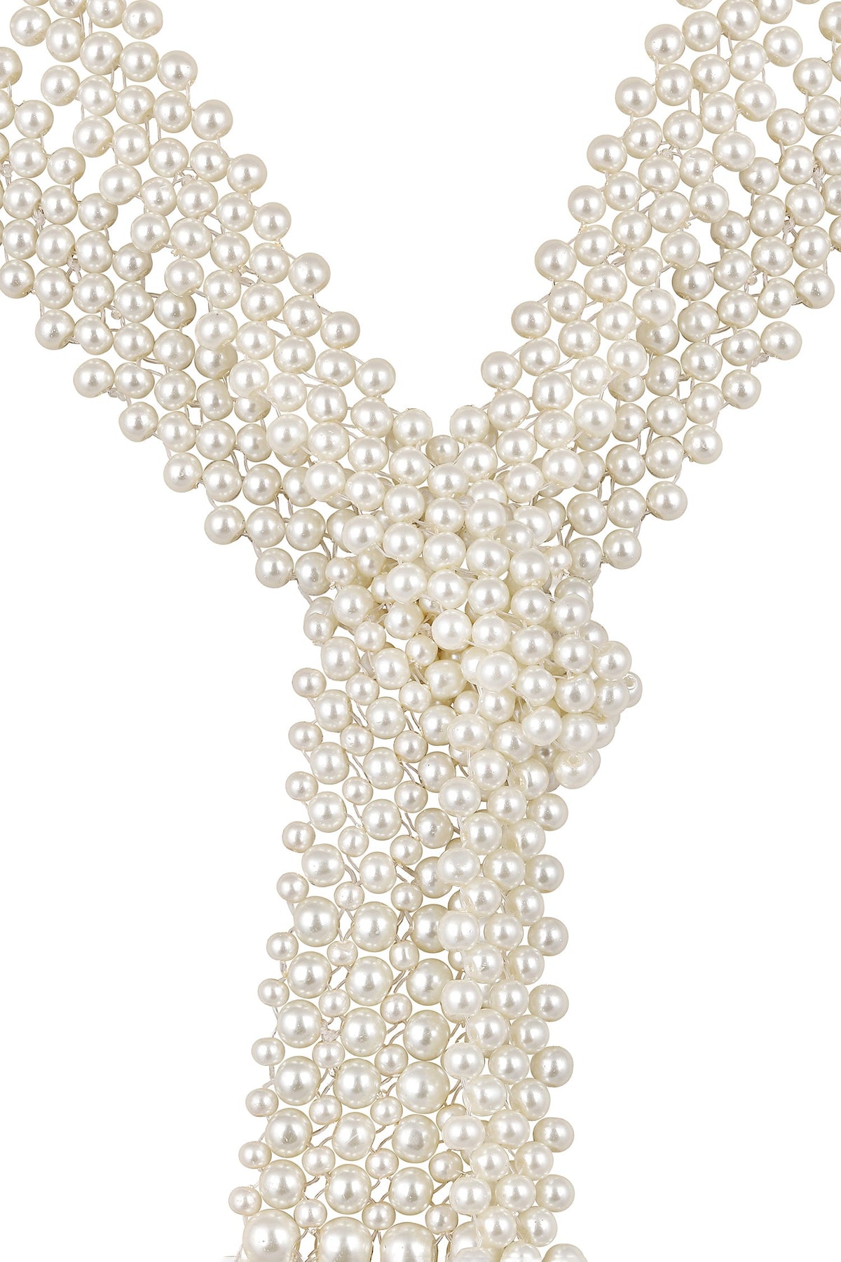 Pearl Knot Design Long Necklace 