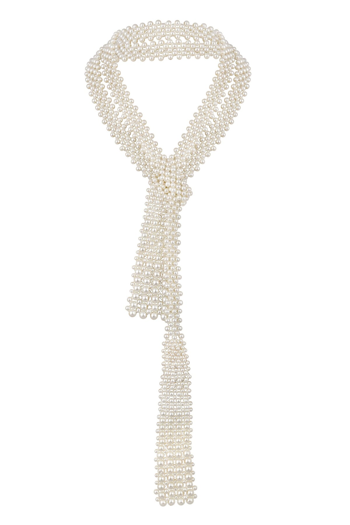 Pearl Knot Design Long Necklace 